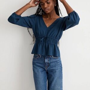 Madewell Peplum Blouse Size Small